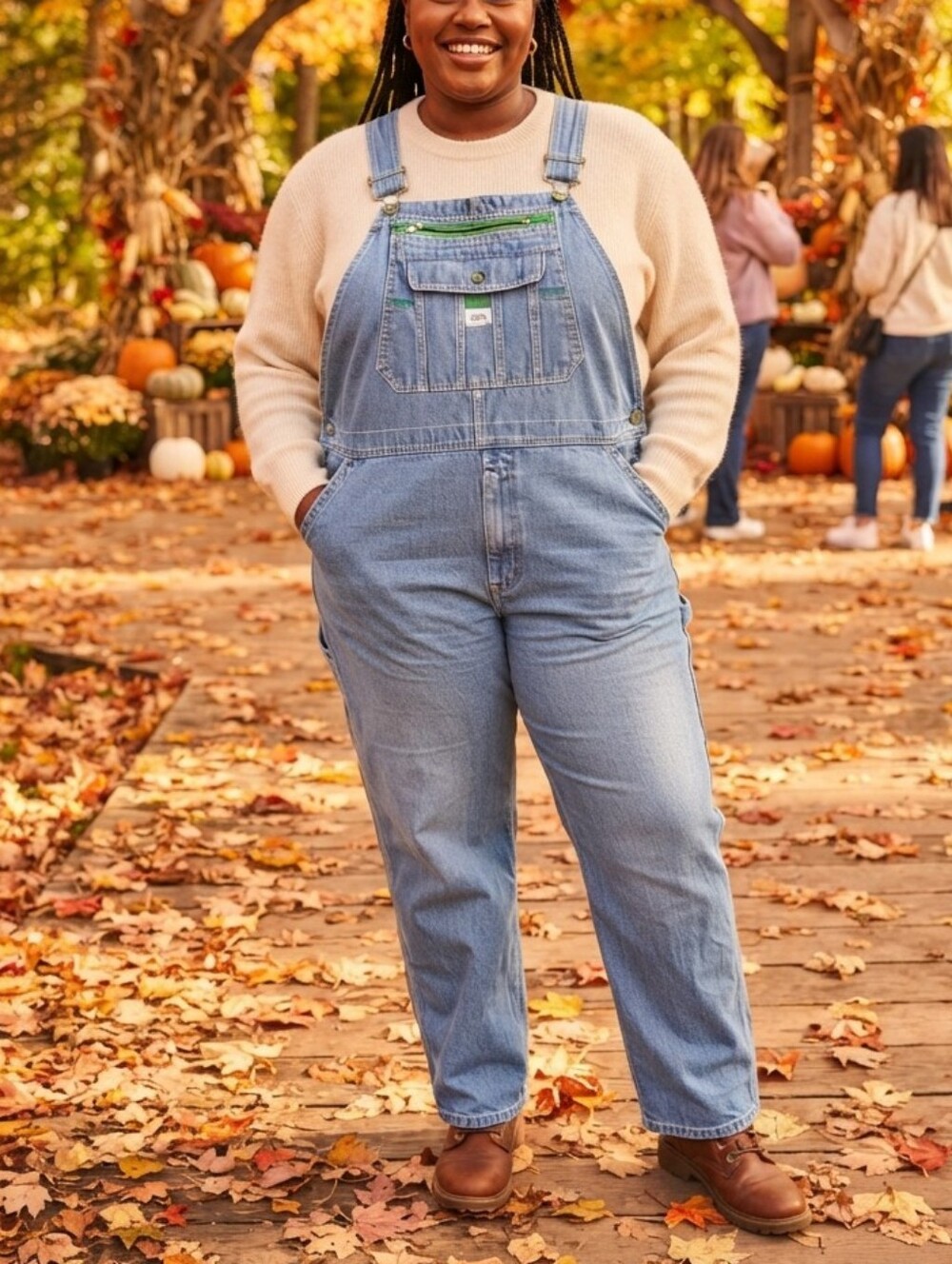 Vintage/Y2K 1912 Liberty Blue Denim Overalls with Green Trim W 21" I 29" Body 25